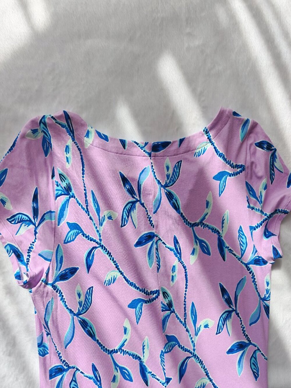 Lilly Pulitzer Elephant Print Dress Pink Blue Palm Shift Mini Size L - Picture 13 of 13